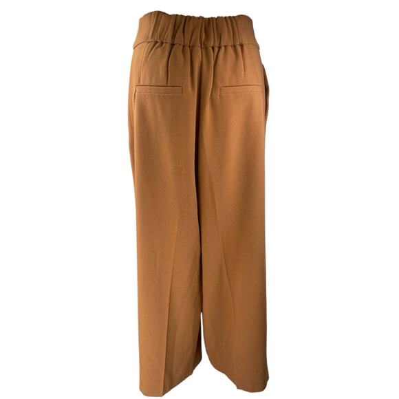 7th Avenue Women's Brown Pleated High Waisted Wide Leg Trousers Dress Pants Sz L - Picture 3 of 5